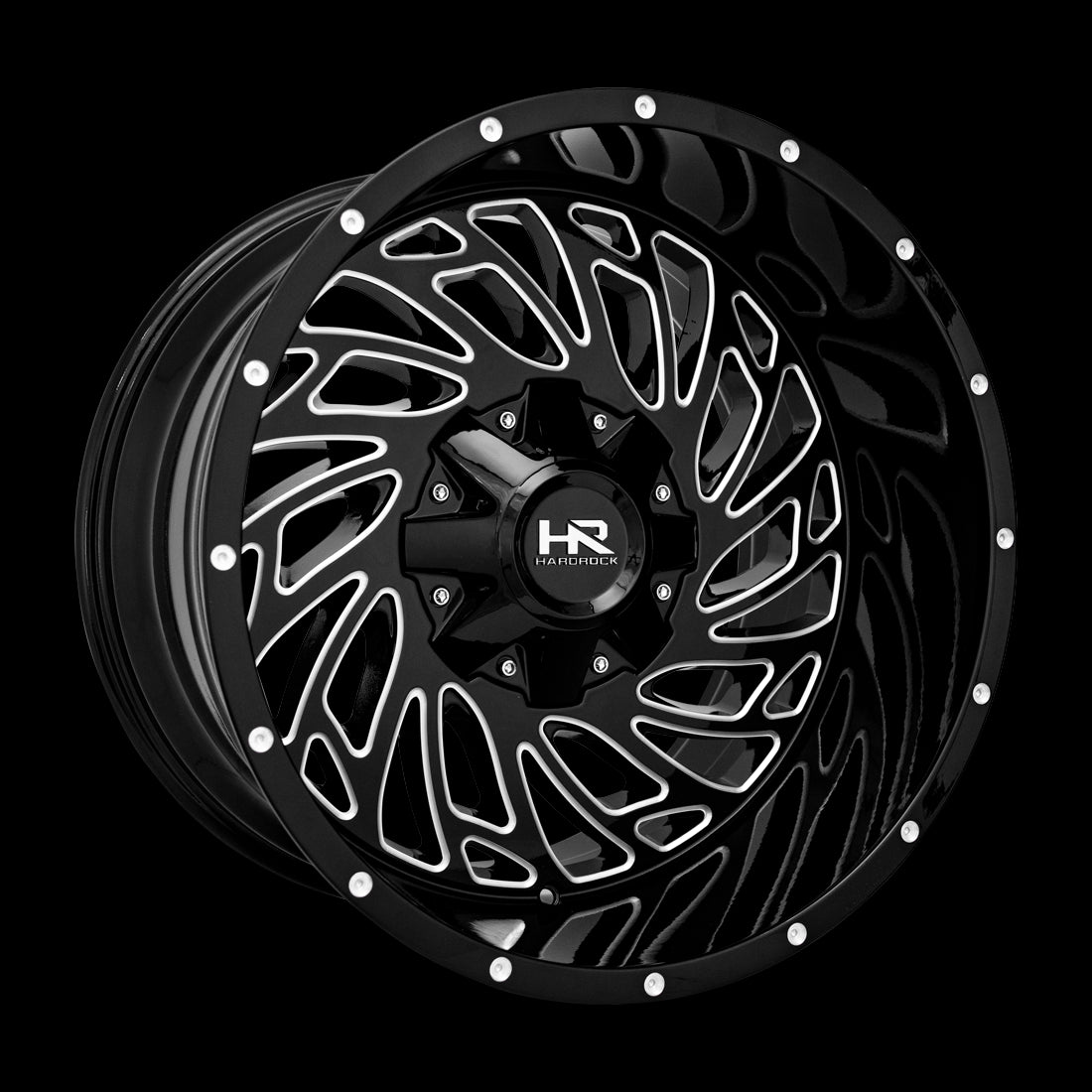 20x12 Hardrock Attack Gloss Black Milled 6x135/139.7 ET-51 wheel/rim - 0