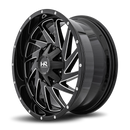 20x9 Hardrock Crusher Gloss Black Milled 6x120/139.7 ET0 wheel/rim-3