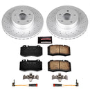 PowerStop Genuine Geomet Coated Rotor and Carbon-Fiber Ceramic Brake Pad Kit