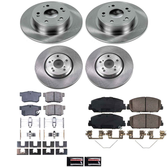 PowerStop OE Stock Replacement Low-Dust Ceramic Brake Pad and Rotor Kit
