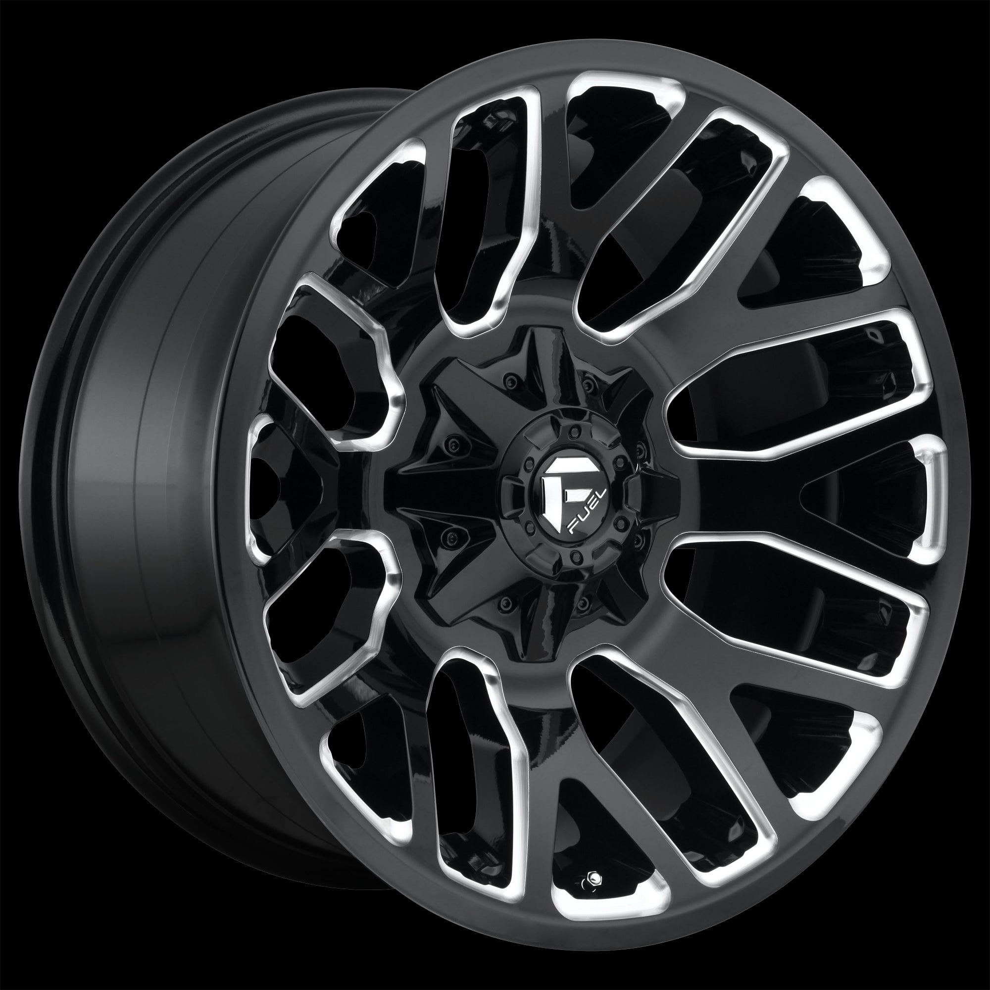 20X9 Fuel D623 WARRIOR Gloss Black Milled 6X135/6X139.7 ET1 wheel/rim