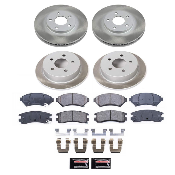 PowerStop Semi-Coated Rotor and Low-Dust Ceramic Brake Pad Kit