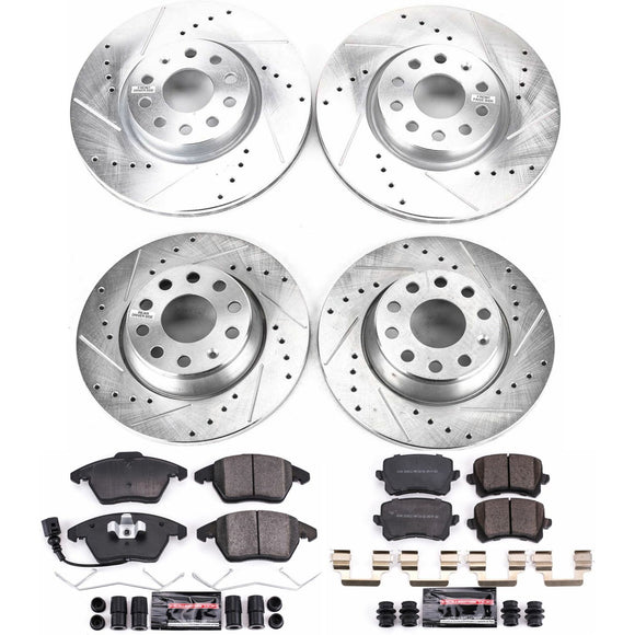 PowerStop Z23 Daily Driver Carbon-Fiber Ceramic Brake Pad and Drilled & Slotted