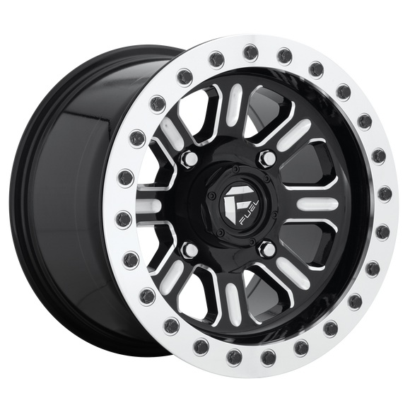 15X7 Fuel UTV D910 Hardline Beadlock Gloss Black-MIL 4X156 ET38 wheel/rim