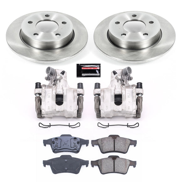 PowerStop OE Stock Replacement Low-Dust Ceramic Brake Pad, Rotor and Caliper Kit