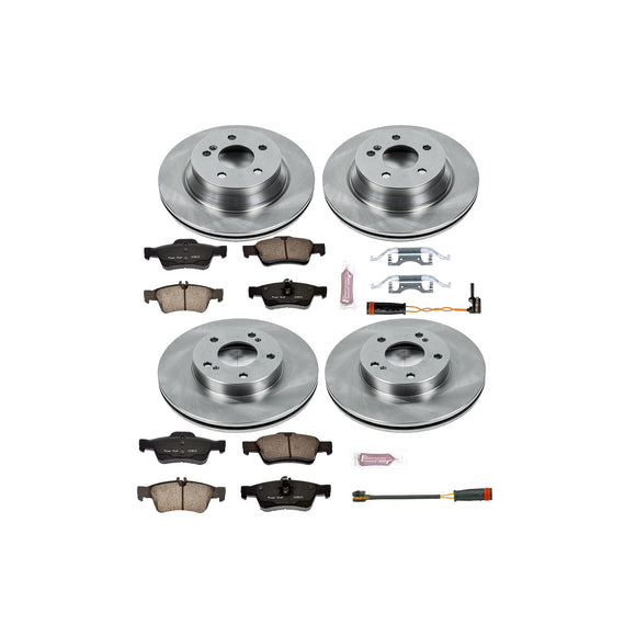 PowerStop OE Stock Replacement Low-Dust Ceramic Brake Pad and Rotor Kit