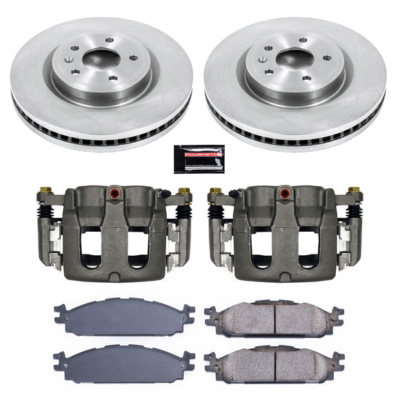 PowerStop OE Stock Replacement Low-Dust Ceramic Brake Pad, Rotor and Caliper Kit