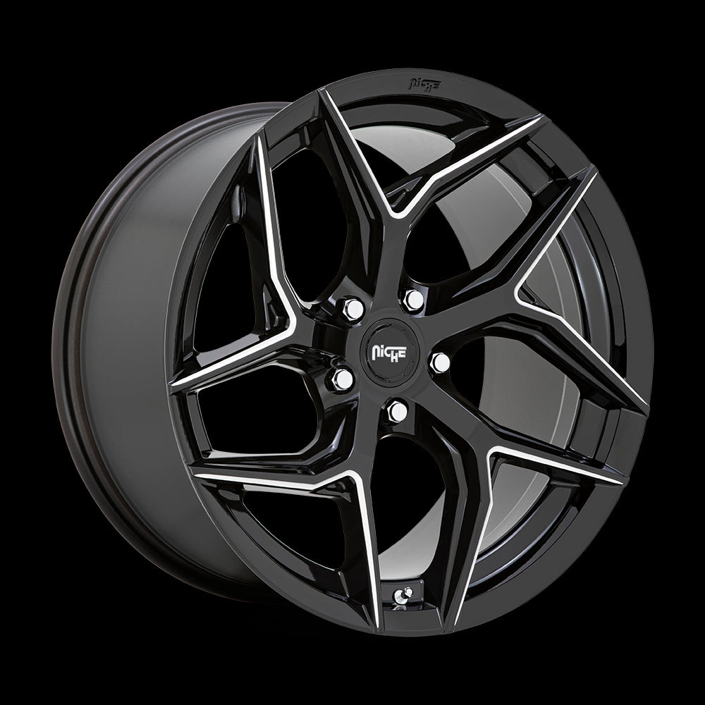 20X10.5 Niche M266 TORSION Gloss Black Milled 5X120 ET35 wheel/rim