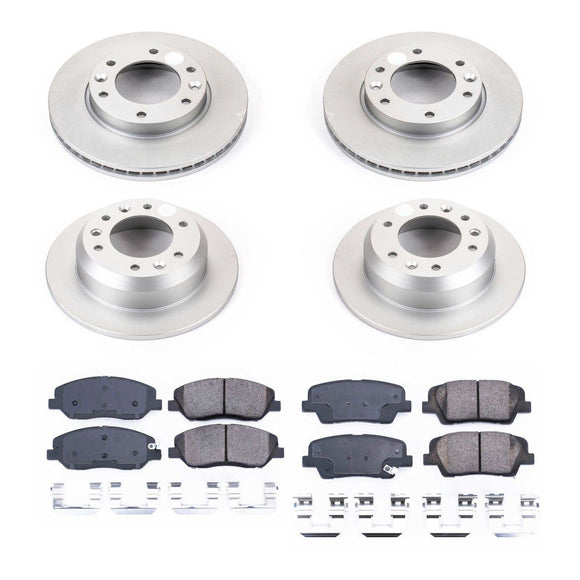 PowerStop Genuine Geomet Coated Rotor and Low-Dust Ceramic Brake Pad Kit
