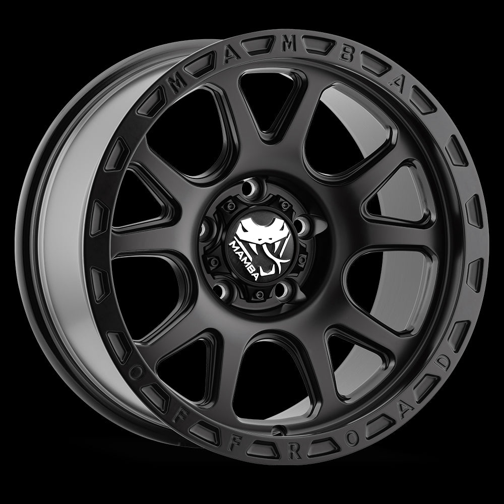 18x9 Mamba M27 Stippled Matte Black 6x135 ET12 Wheel Rim - 0