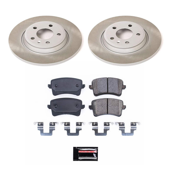 PowerStop Semi-Coated Rotor and Low-Dust Ceramic Brake Pad Kit