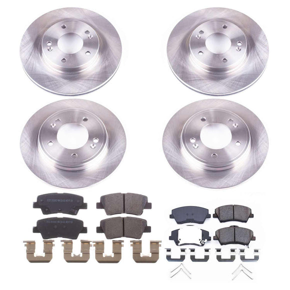 PowerStop OE Stock Replacement Low-Dust Ceramic Brake Pad and Rotor Kit