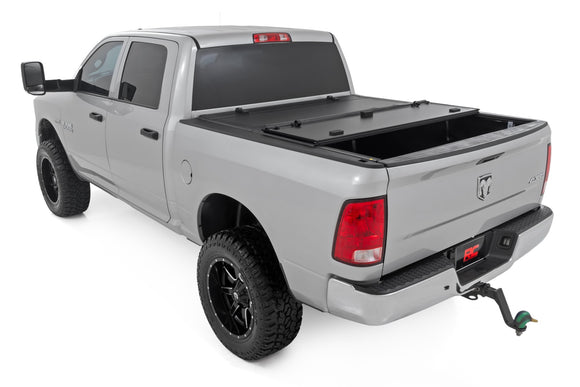 Rough Country Hard Tri-Fold Bed Cover 5'7" Bed For Ram 1500 09-18