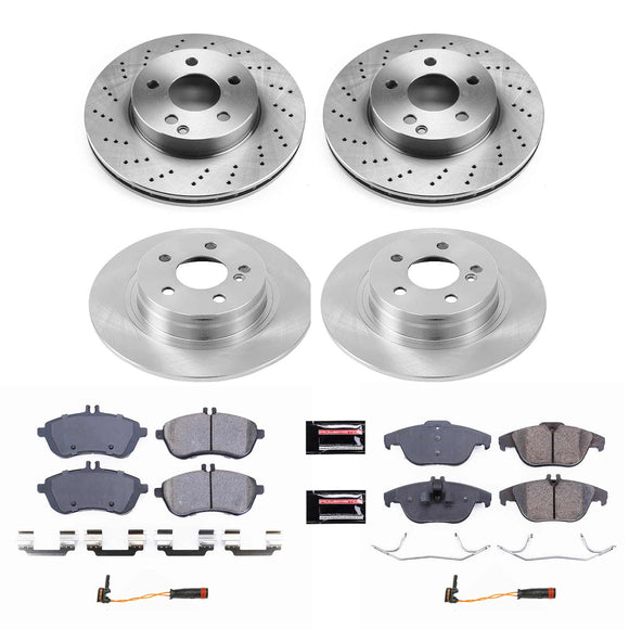 PowerStop OE Stock Replacement Low-Dust Ceramic Brake Pad and Rotor Kit