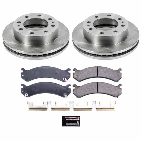 PowerStop OE Stock Replacement Low-Dust Ceramic Brake Pad and Rotor Kit