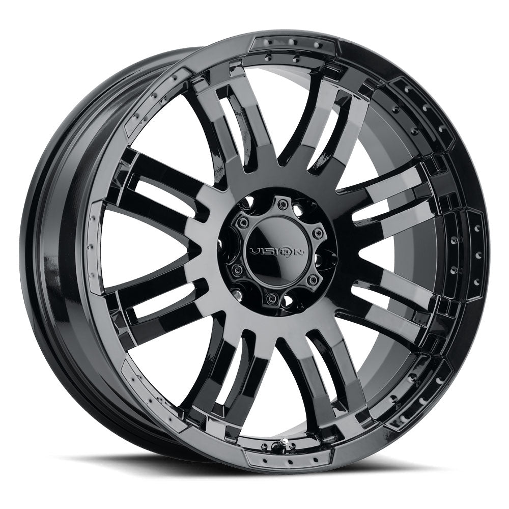 20x9 Vision 375 Warrior Gloss Black 6x139.7 6x5.5 ET18 Wheel Rim - 0