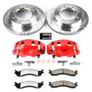 PowerStop Z36 Truck and SUV Ceramic Brake Pad, Drilled & Slotted Rotor, and Cali