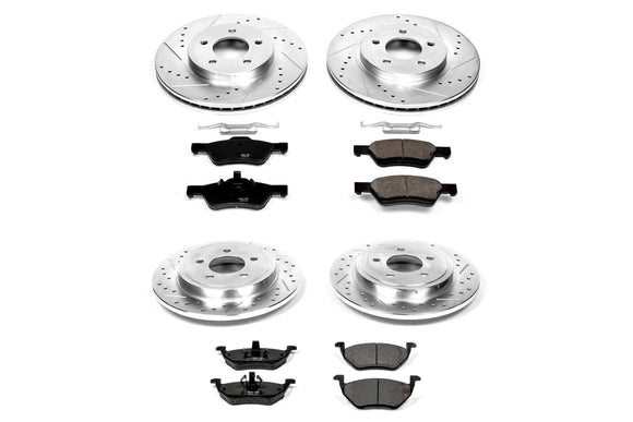 PowerStop Z23 Daily Driver Carbon-Fiber Ceramic Brake Pad and Drilled & Slotted