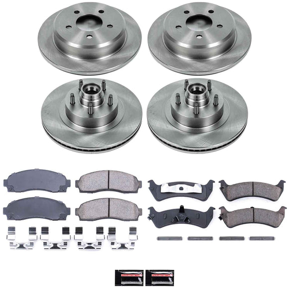 PowerStop OE Stock Replacement Low-Dust Ceramic Brake Pad and Rotor Kit