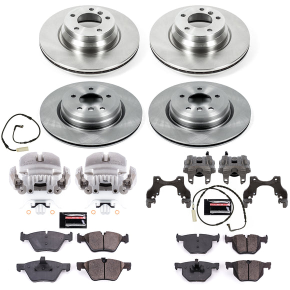 PowerStop OE Stock Replacement Low-Dust Ceramic Brake Pad, Rotor and Caliper Kit
