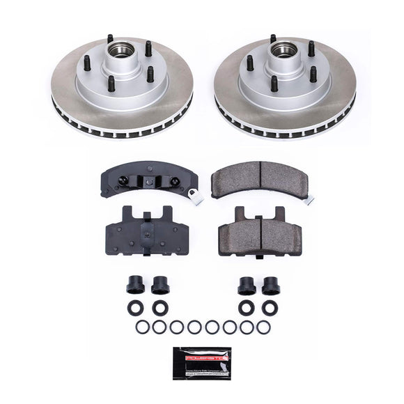 PowerStop Semi-Coated Rotor and Low-Dust Ceramic Brake Pad Kit
