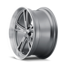 17x7 Ridler 606 Grey W/Machined Lip 5x114.3 ET0 wheel/rim