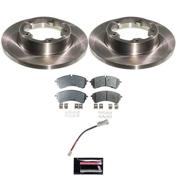 PowerStop OE Stock Replacement Low-Dust Ceramic Brake Pad and Rotor Kit