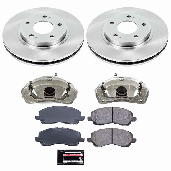 PowerStop OE Stock Replacement Low-Dust Ceramic Brake Pad, Rotor and Caliper Kit
