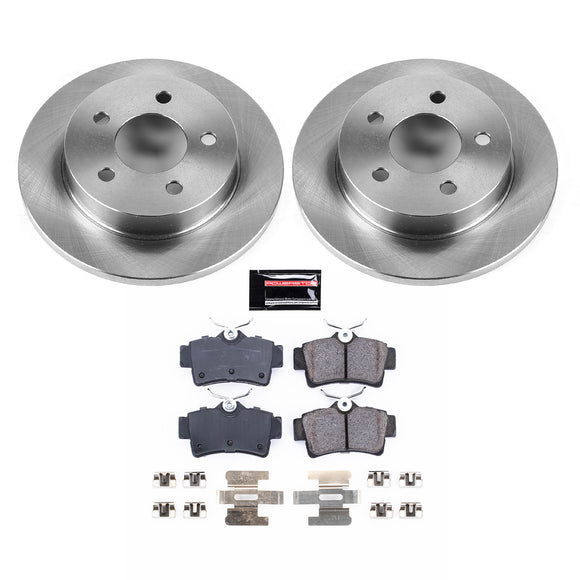 PowerStop OE Stock Replacement Low-Dust Ceramic Brake Pad and Rotor Kit
