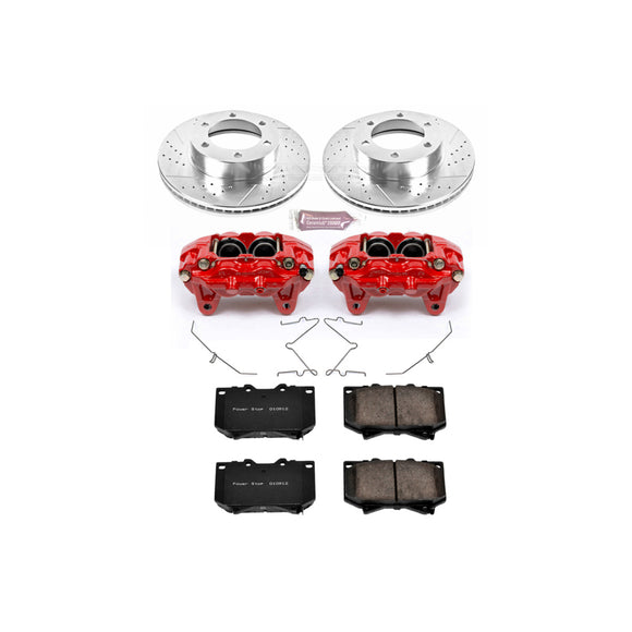 PowerStop Z23 Daily Driver Carbon-Fiber Ceramic Pads Drilled & Slotted Rotor & C
