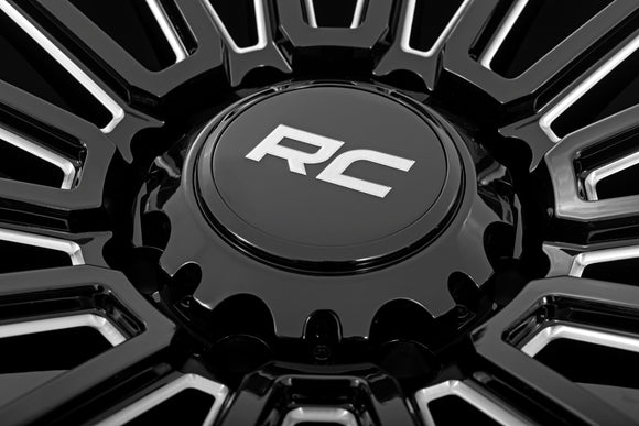 22x10 Rough Country 97 Series Gloss Black 6x5.5 6x139.7 ET-25 Wheel Rim