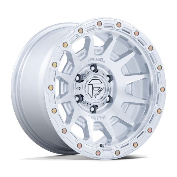 17x8.5 Fuel Off-Road FC884 Fortress Gloss Silver Machined Face 6x135 ET25 Wheel