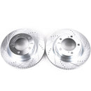 PowerStop Evolution Drilled Slotted Rotors Pair Front For Toyota Tundra