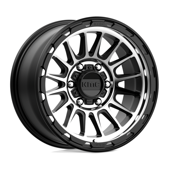 17X8.5 KMC KM542 Impact Satin Black Machined 6X139.7 ET0 wheel/rim