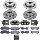 PowerStop OE Stock Replacement Low-Dust Ceramic Brake Pad, Rotor and Caliper Kit