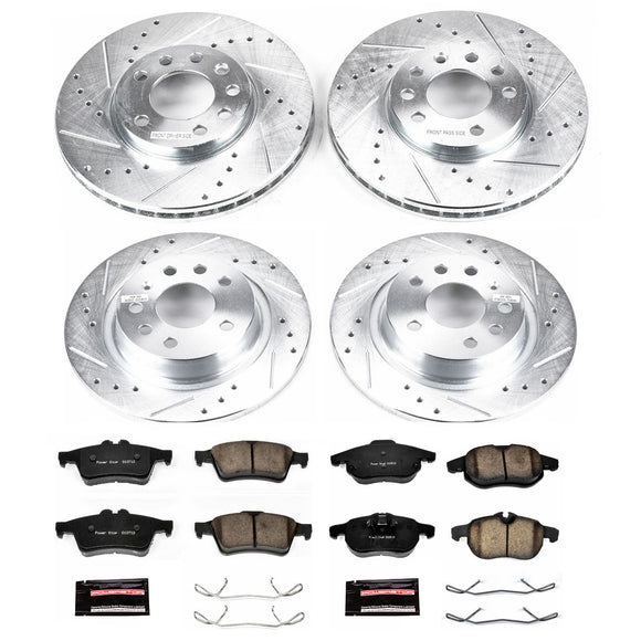 PowerStop Z23 Daily Driver Carbon-Fiber Ceramic Brake Pad and Drilled & Slotted