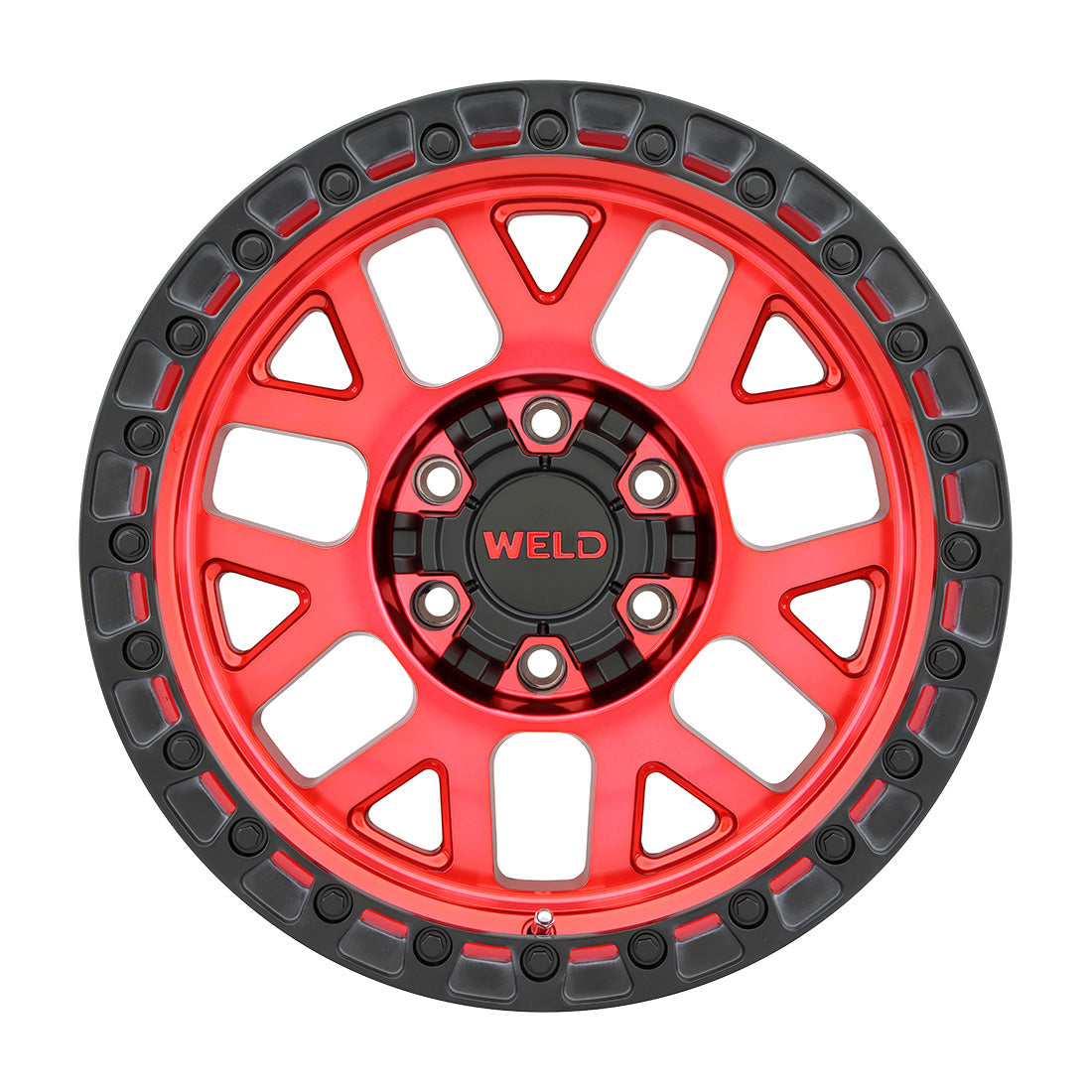 17x9 WELD Off-Road Cinch Red / Black 6x135 6x139.7 6x5.5 ET-12 Wheel Rim - 0