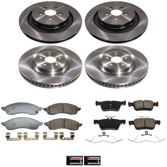 OE Stock Replacement Low-Dust Ceramic Brake Pad and Rotor Kit