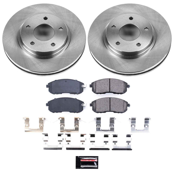 PowerStop OE Stock Replacement Low-Dust Ceramic Brake Pad and Rotor Kit