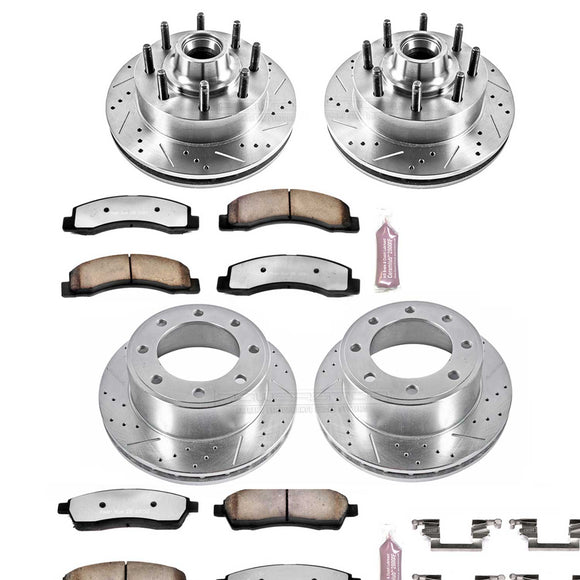 PowerStop Z36 Carbon-Fiber Ceramic Brake Pad with Drilled and Slotted Rotor Kit