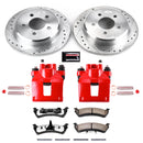 PowerStop Z36 Truck and SUV Ceramic Brake Pad, Drilled & Slotted Rotor, and Cali