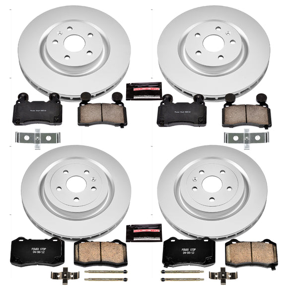 PowerStop Genuine Geomet Coated Rotor and Low-Dust Ceramic Brake Pad Kit
