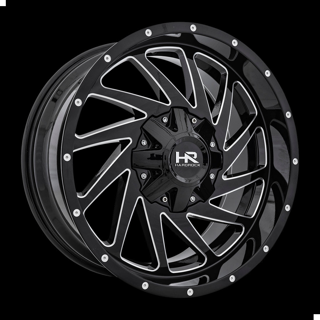 20x9 Hardrock Crusher Gloss Black Milled 5x139.7/150 ET0 wheel/rim - 0