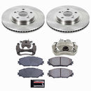 PowerStop OE Stock Replacement Low-Dust Ceramic Brake Pad, Rotor and Caliper Kit