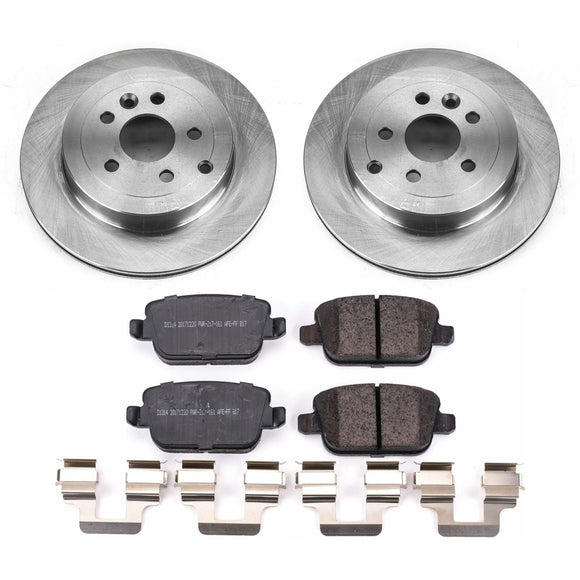 PowerStop OE Stock Replacement Low-Dust Ceramic Brake Pad and Rotor Kit