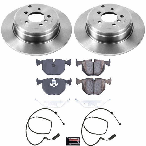 PowerStop OE Stock Replacement Low-Dust Ceramic Brake Pad and Rotor Kit