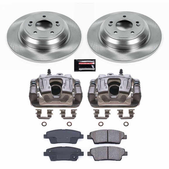 PowerStop OE Stock Replacement Low-Dust Ceramic Brake Pad, Rotor and Caliper Kit