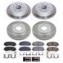 PowerStop Semi-Coated Rotor and Low-Dust Ceramic Brake Pad Kit
