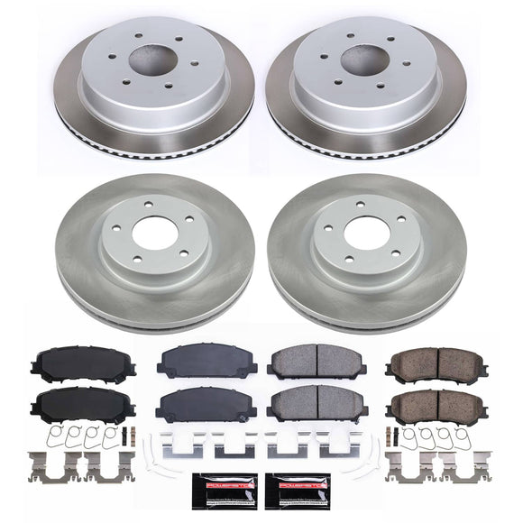 PowerStop Semi-Coated Rotor and Low-Dust Ceramic Brake Pad Kit