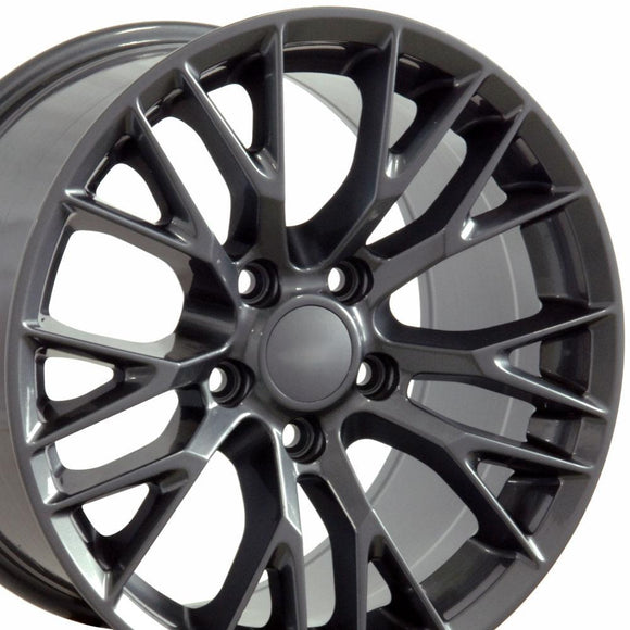 18" Replica Wheel CV22 Fits Chevrolet Corvette - C7 Z06 Rim 18x8.5 Gunmetal